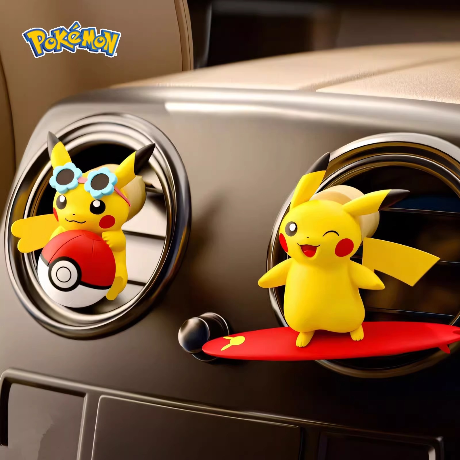 Car Fragrance Diffuser - Anime Pokemon Pikachu Action Figure Car