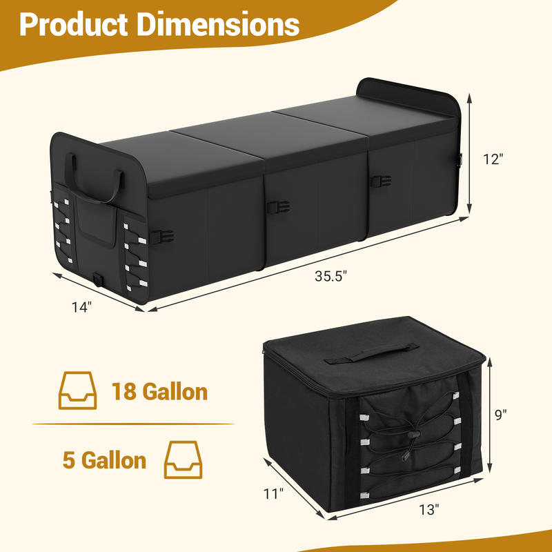 18 Gal Car Trunk Organizer wit - огляд і ціна Car Trunk Organizer