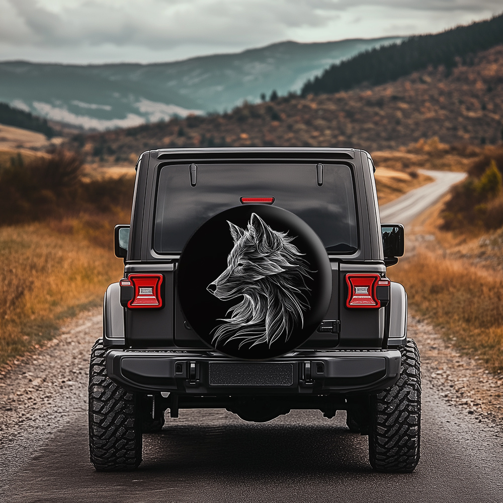 Wolf Head Graphic Tire Cover P - огляд і ціна Car Accessories Exterior