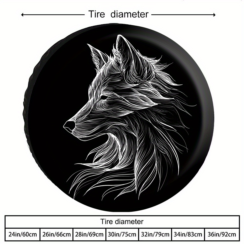 Wolf Head Graphic Tire Cover P - огляд і ціна Car Accessories Exterior